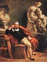 Michelangelo in his Study